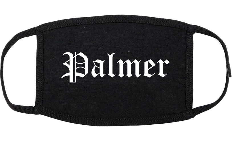 Palmer Alaska AK Old English Cotton Face Mask Black