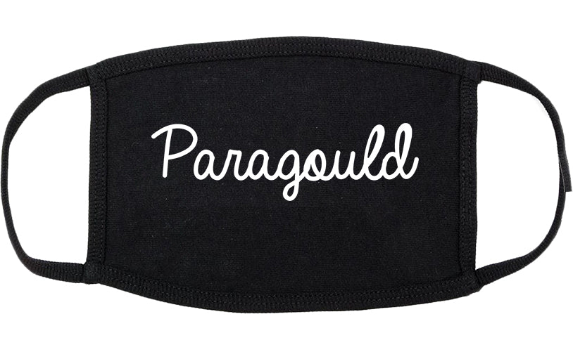 Paragould Arkansas AR Script Cotton Face Mask Black