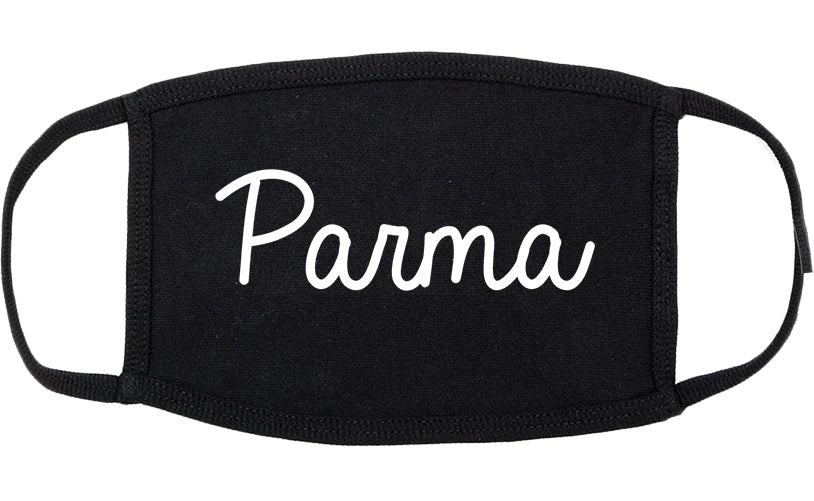 Parma Ohio OH Script Cotton Face Mask Black