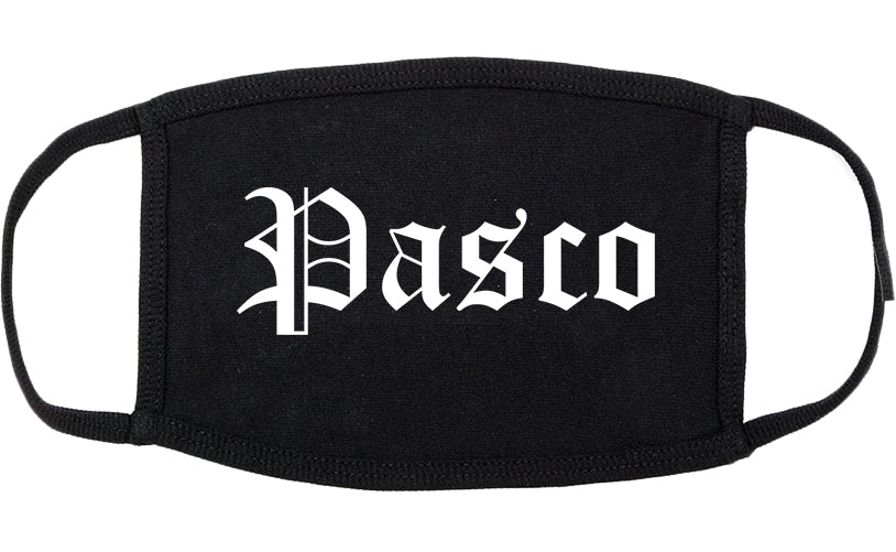 Pasco Washington WA Old English Cotton Face Mask Black