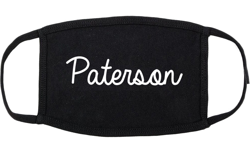Paterson New Jersey NJ Script Cotton Face Mask Black