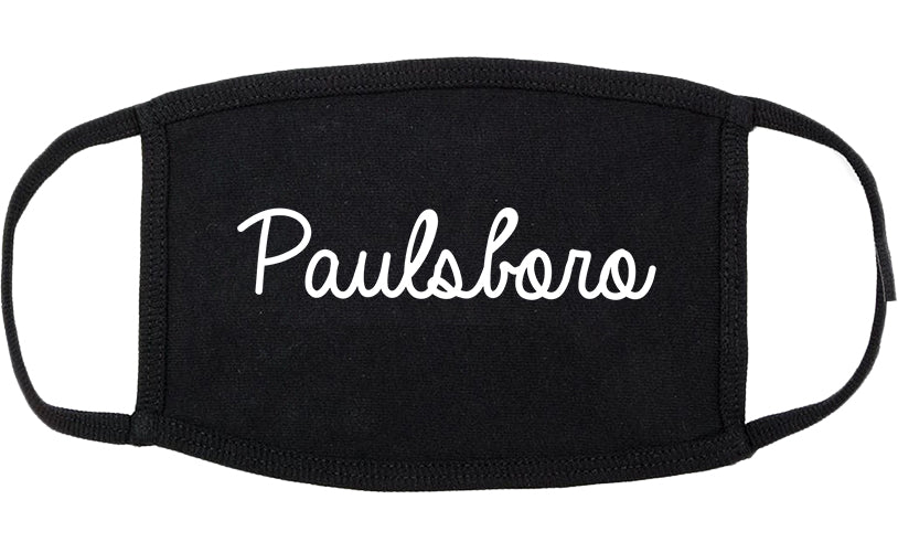 Paulsboro New Jersey NJ Script Cotton Face Mask Black