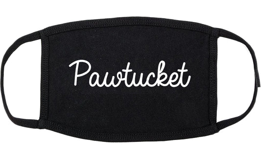 Pawtucket Rhode Island RI Script Cotton Face Mask Black
