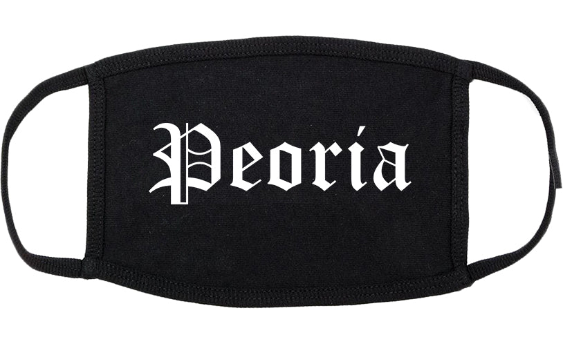 Peoria Arizona AZ Old English Cotton Face Mask Black