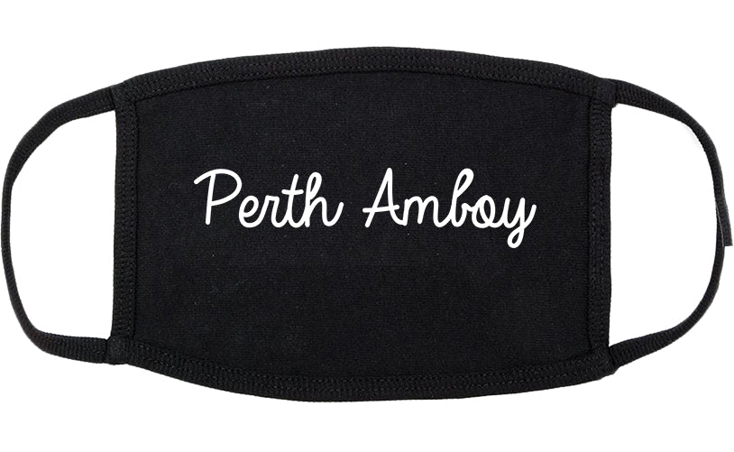 Perth Amboy New Jersey NJ Script Cotton Face Mask Black