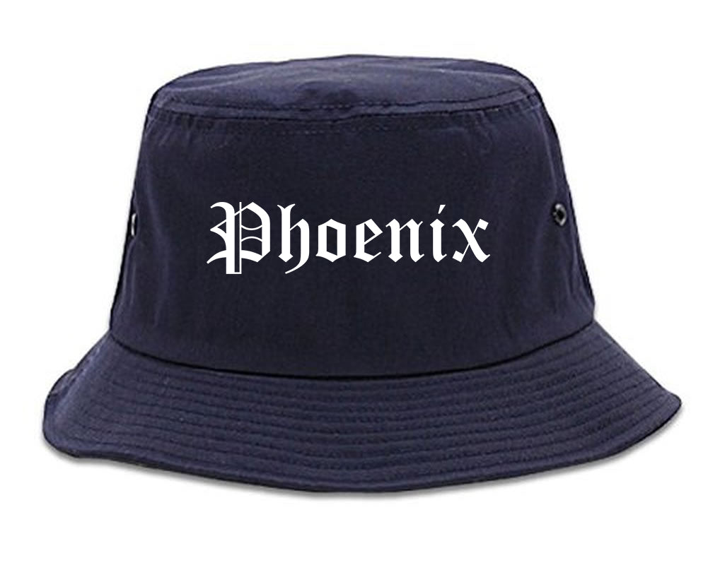 Phoenix Arizona AZ Old English Mens Bucket Hat Navy Blue