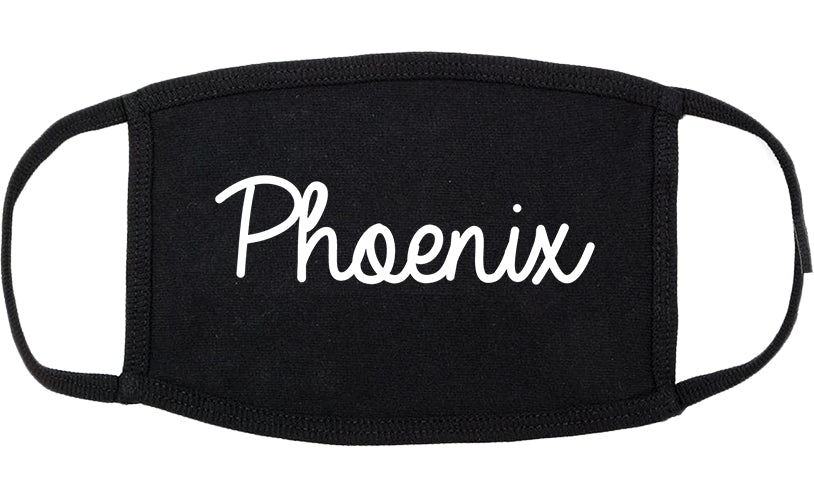 Phoenix Arizona AZ Script Cotton Face Mask Black