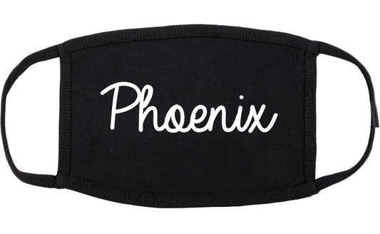 Phoenix Arizona AZ Script Cotton Face Mask Black