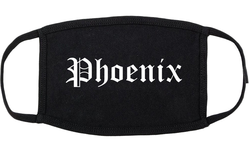 Phoenix Oregon OR Old English Cotton Face Mask Black