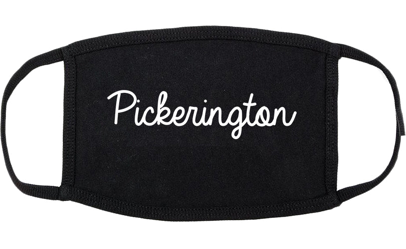 Pickerington Ohio OH Script Cotton Face Mask Black