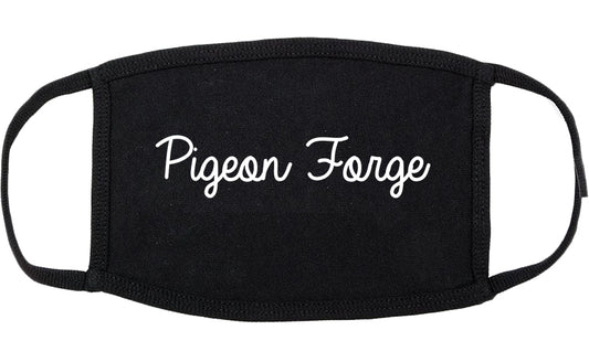 Pigeon Forge Tennessee TN Script Cotton Face Mask Black