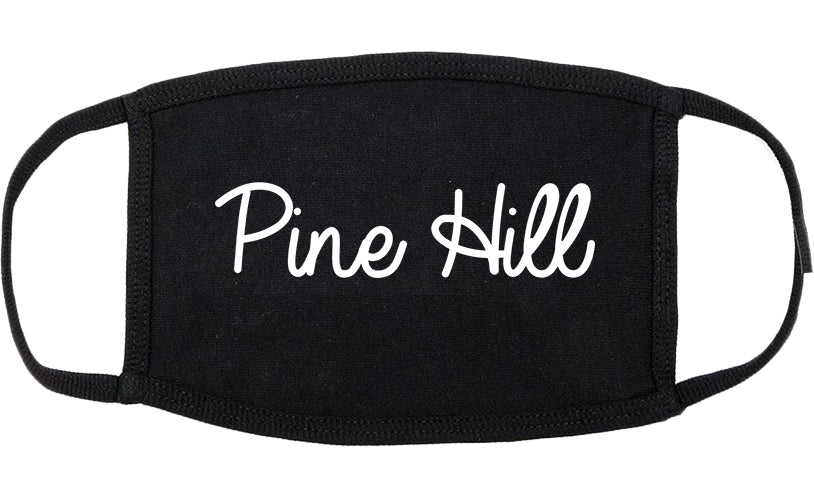 Pine Hill New Jersey NJ Script Cotton Face Mask Black