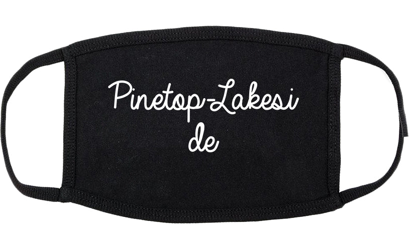 Pinetop Lakeside Arizona AZ Script Cotton Face Mask Black