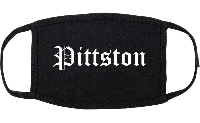 Pittston Pennsylvania PA Old English Cotton Face Mask Black