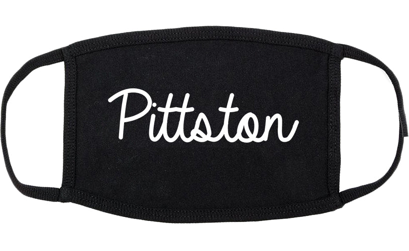 Pittston Pennsylvania PA Script Cotton Face Mask Black