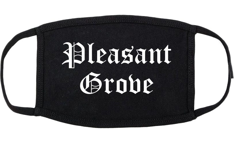 Pleasant Grove Alabama AL Old English Cotton Face Mask Black