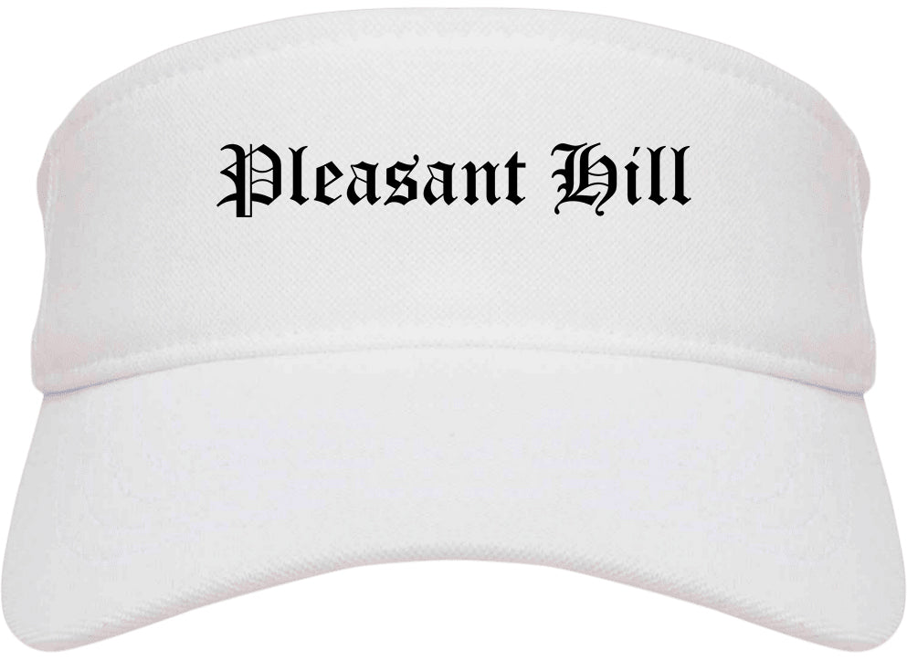 Pleasant Hill Missouri MO Old English Mens Visor Cap Hat White