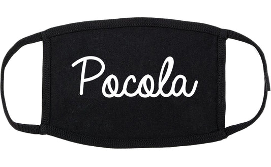 Pocola Oklahoma OK Script Cotton Face Mask Black