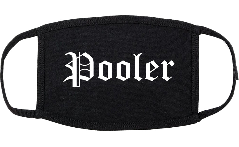 Pooler Georgia GA Old English Cotton Face Mask Black