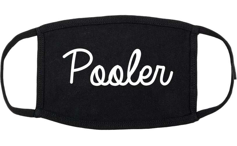 Pooler Georgia GA Script Cotton Face Mask Black