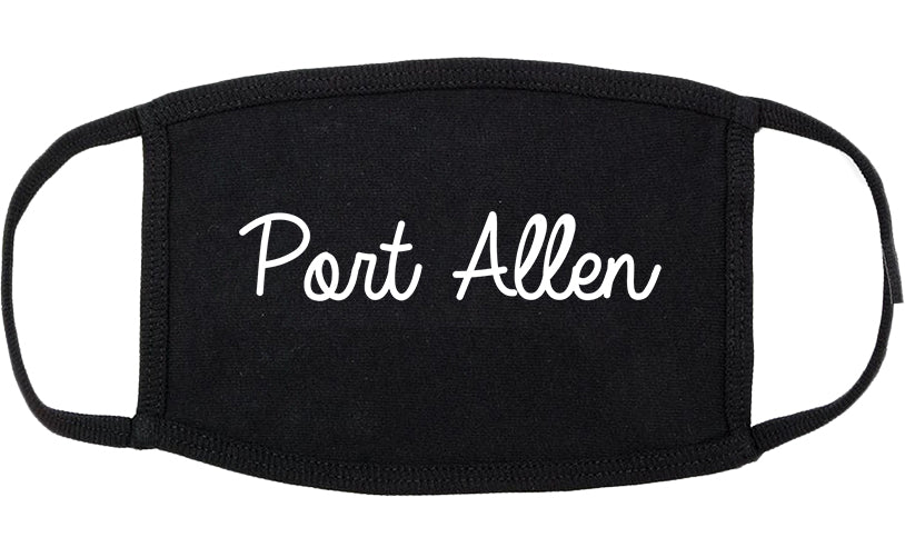 Port Allen Louisiana LA Script Cotton Face Mask Black