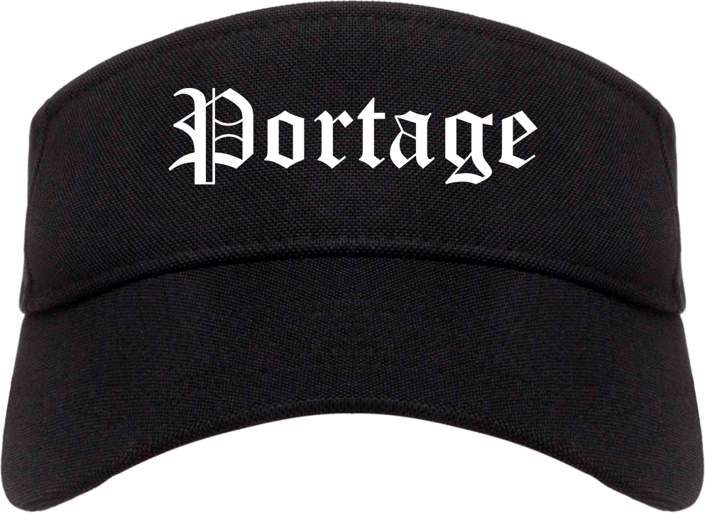 Portage Indiana IN Old English Mens Visor Cap Hat Urban Gear