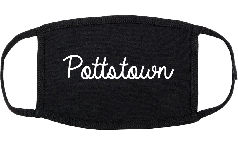 Pottstown Pennsylvania PA Script Cotton Face Mask Black