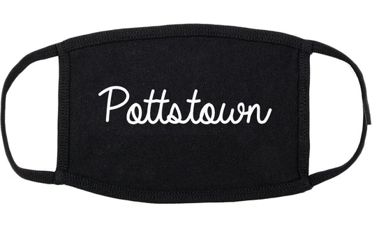 Pottstown Pennsylvania PA Script Cotton Face Mask Black