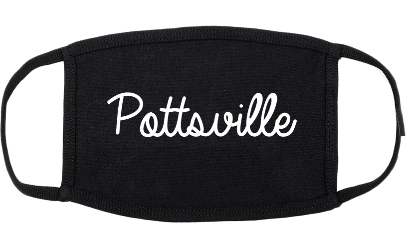 Pottsville Pennsylvania PA Script Cotton Face Mask Black