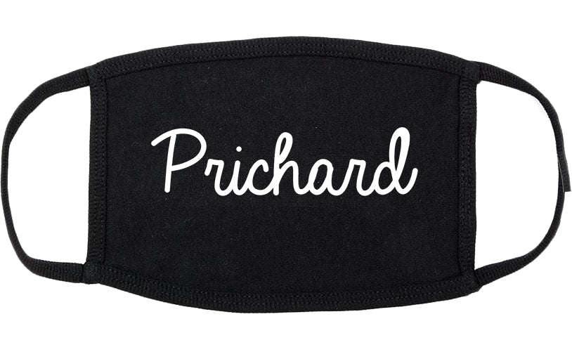 Prichard Alabama AL Script Cotton Face Mask Black