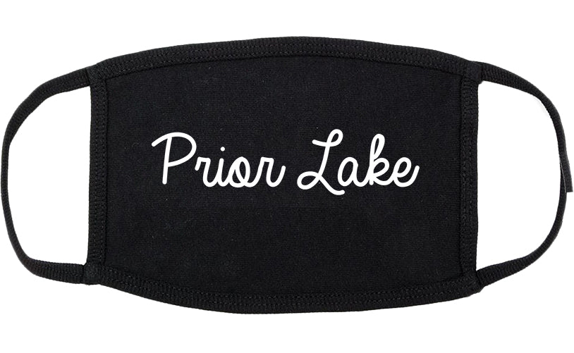 Prior Lake Minnesota MN Script Cotton Face Mask Black