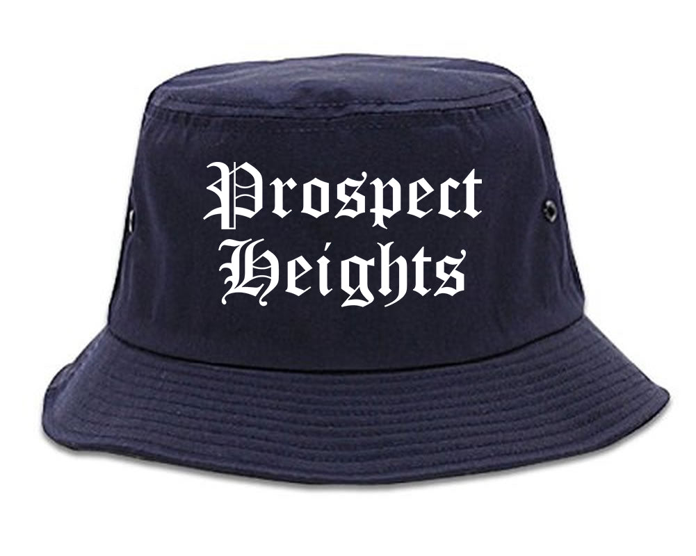 Prospect Heights Illinois IL Old English Mens Bucket Hat Navy Blue