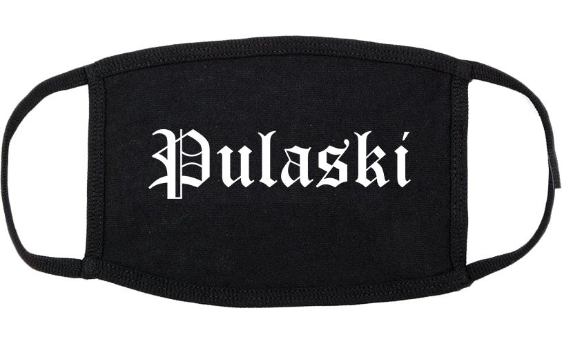 Pulaski Tennessee TN Old English Cotton Face Mask Black