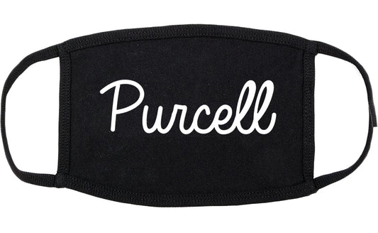 Purcell Oklahoma OK Script Cotton Face Mask Black