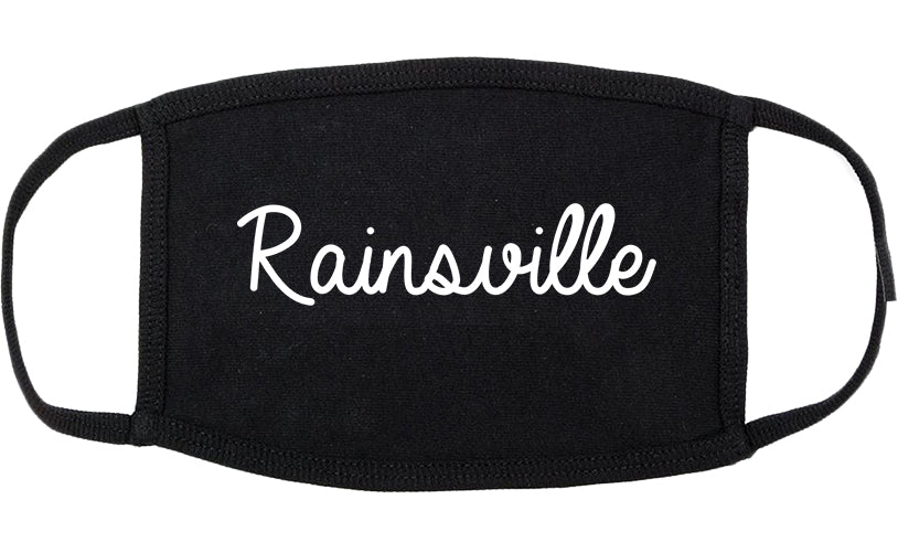 Rainsville Alabama AL Script Cotton Face Mask Black