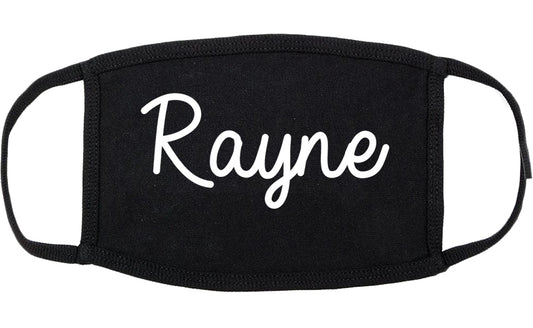 Rayne Louisiana LA Script Cotton Face Mask Black