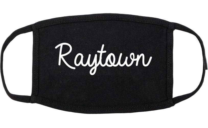 Raytown Missouri MO Script Cotton Face Mask Black