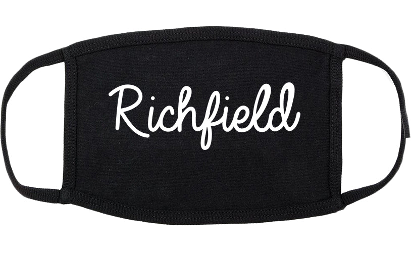 Richfield Minnesota MN Script Cotton Face Mask Black