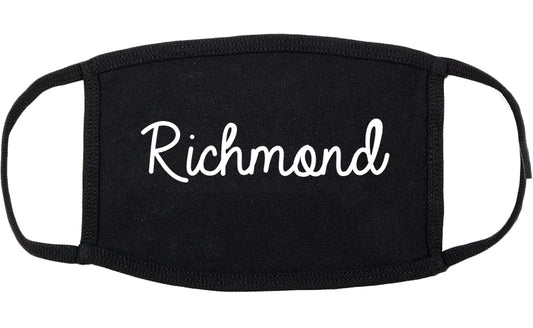 Richmond Virginia VA Script Cotton Face Mask Black