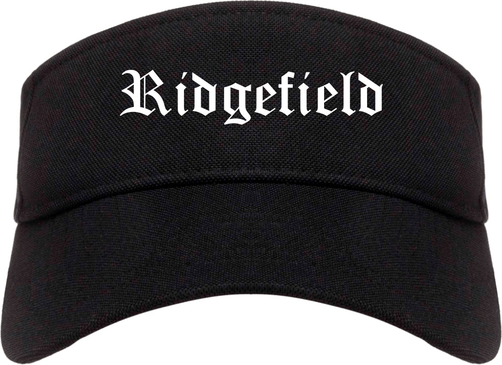 Ridgefield Washington WA Old English Mens Visor Cap Hat Black