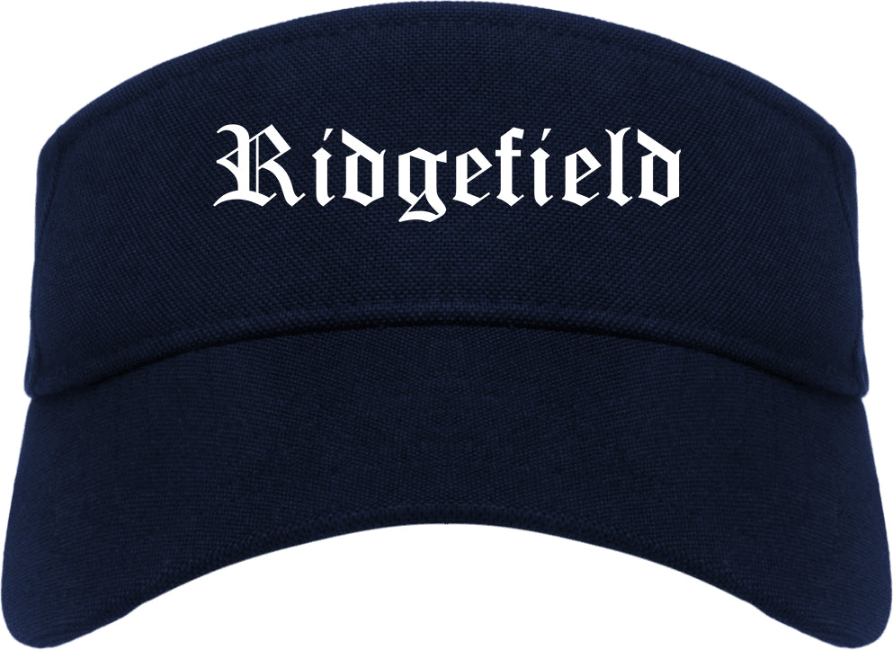 Ridgefield Washington WA Old English Mens Visor Cap Hat Navy Blue