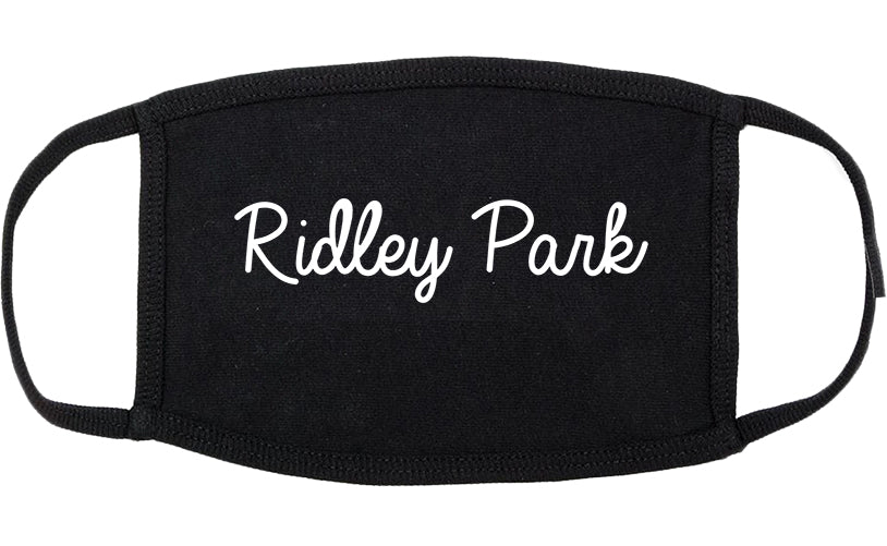 Ridley Park Pennsylvania PA Script Cotton Face Mask Black