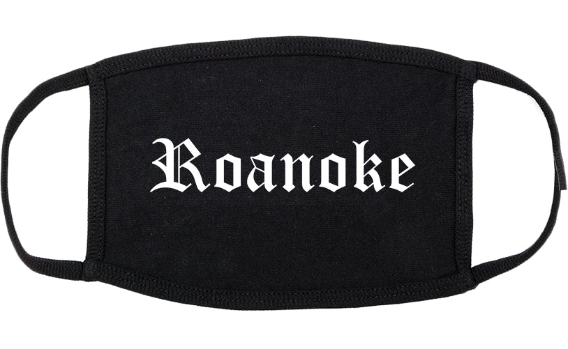Roanoke Alabama AL Old English Cotton Face Mask Black