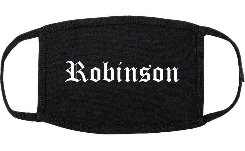 Robinson Texas TX Old English Cotton Face Mask Black
