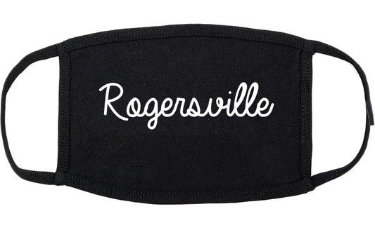 Rogersville Tennessee TN Script Cotton Face Mask Black