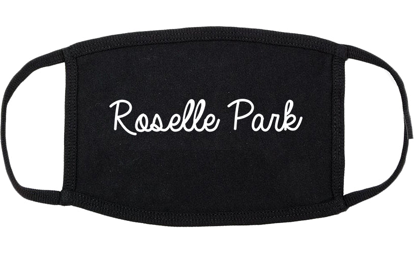 Roselle Park New Jersey NJ Script Cotton Face Mask Black