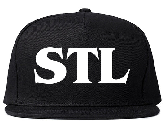 STL St Louis Missouri Simple Mens Snapback Hat Black