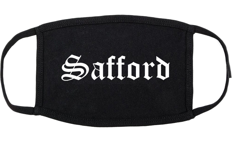 Safford Arizona AZ Old English Cotton Face Mask Black