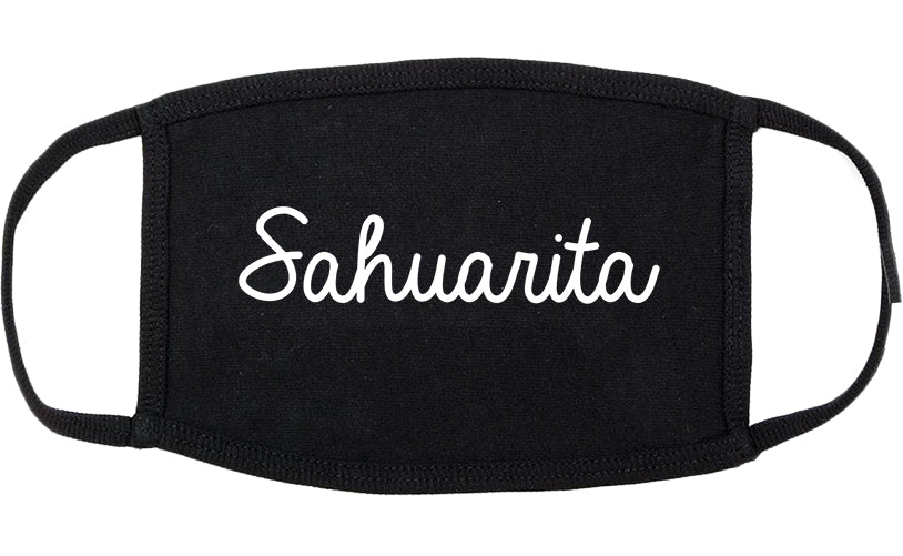 Sahuarita Arizona AZ Script Cotton Face Mask Black