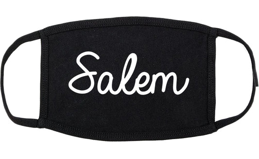 Salem Massachusetts MA Script Cotton Face Mask Black